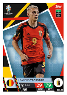 Leandro Trossard Belgium Topps Match Attax EURO 2024 #BEL15